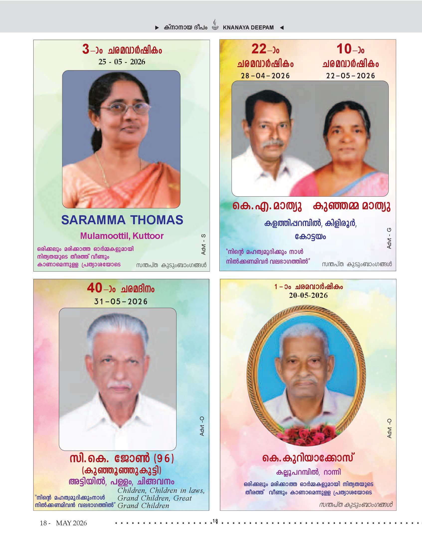 Death Anniversaries
